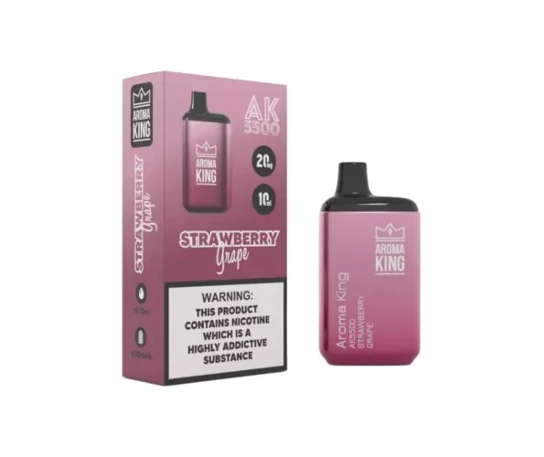 Одноразовый POD Aroma King 5500 Strawberry Grape 5% (Клубника с виноградом)